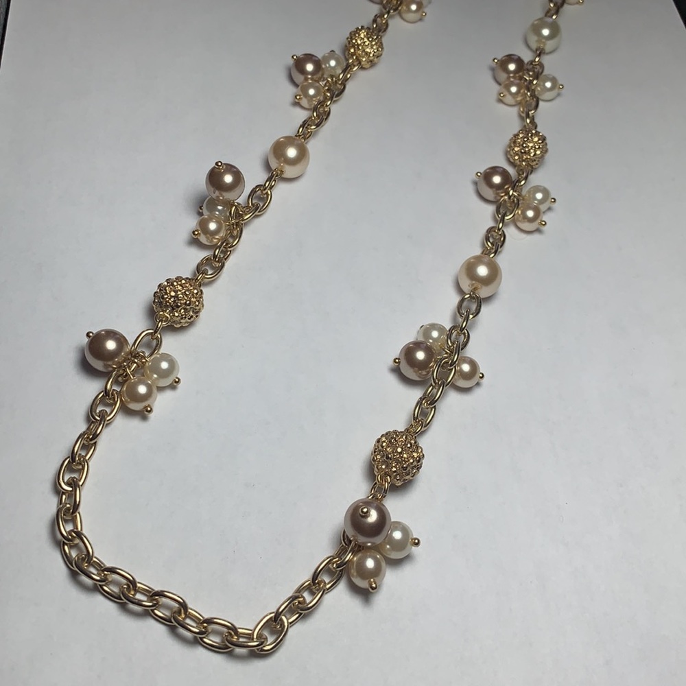 Anne Klein Long Gold Necklace - Picture 4 of 6